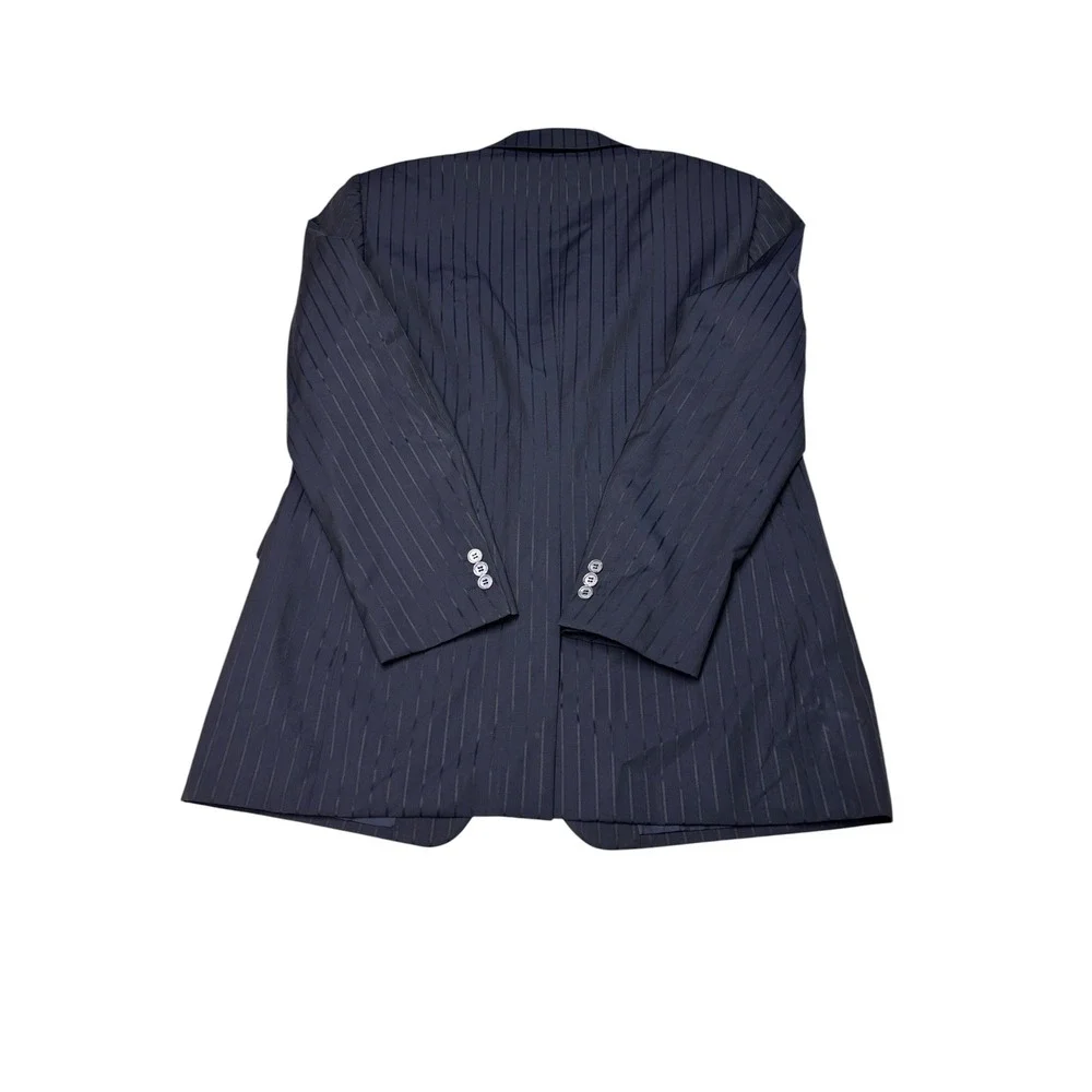 Pal Zileri Cerimonia Mens Navy Pinstripe  100s Wool Blazer‎ Italy 54R Eu 44R US